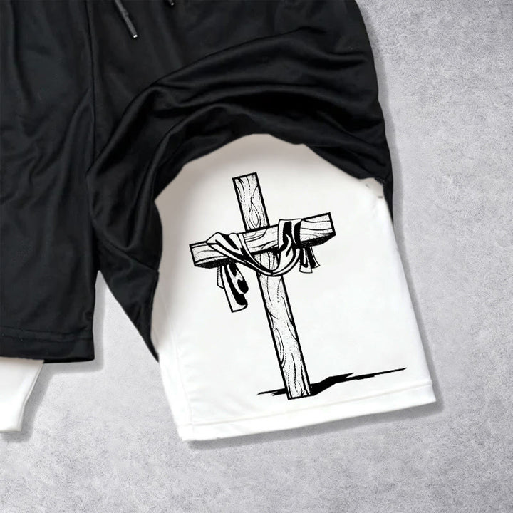 Christianartworkshop Er ist auferstanden – Auferstehungs-Cross-Performance-Shorts - image 2
