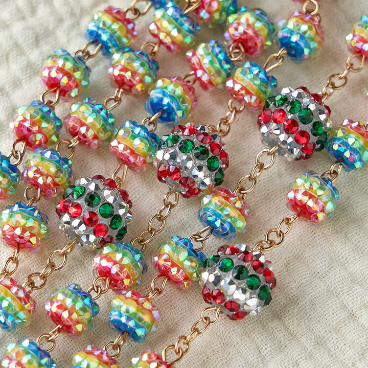 Christianartworkshop: Weihnachtlicher Regenbogenrosenkranz mit goldenem Kreuz: Andacht & lebendiger Glaube - image 4