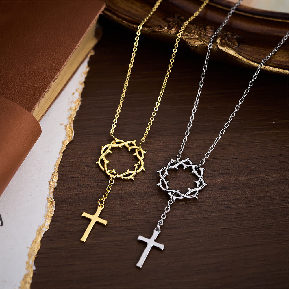 Christianartworkshop Dornenkronen-Kreuzkette: Ein Symbol für Christi Leiden und Erlösung - image 1