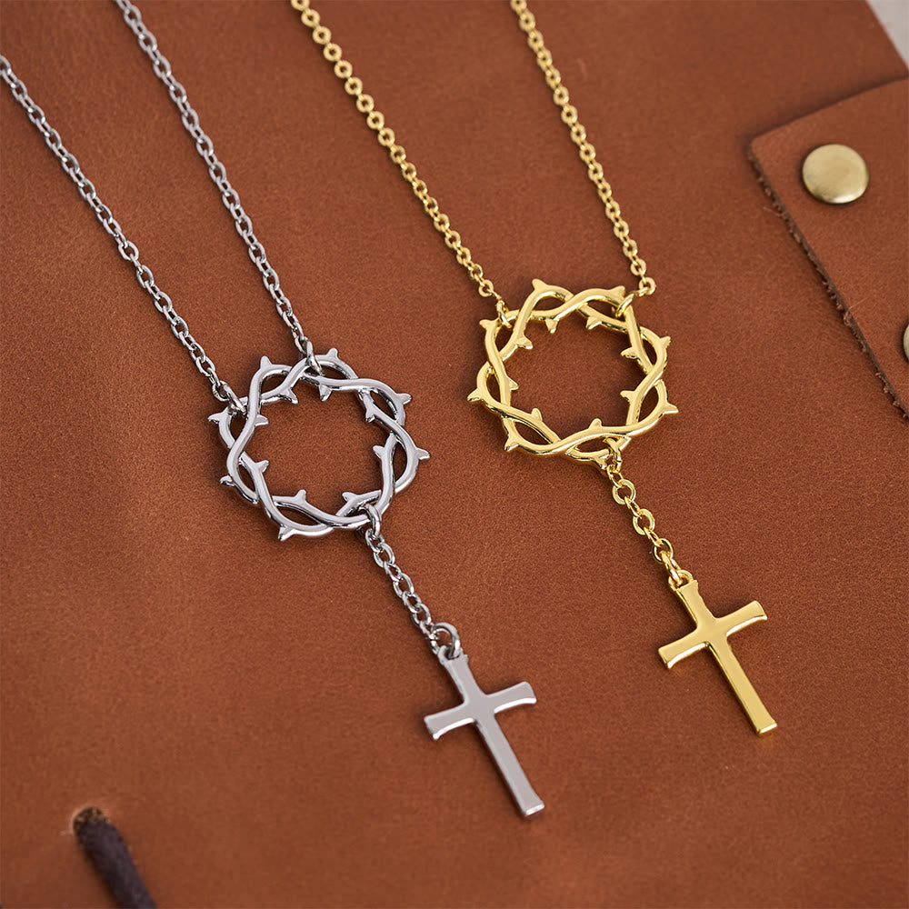 Christianartworkshop Dornenkronen-Kreuzkette: Ein Symbol für Christi Leiden und Erlösung - image 0