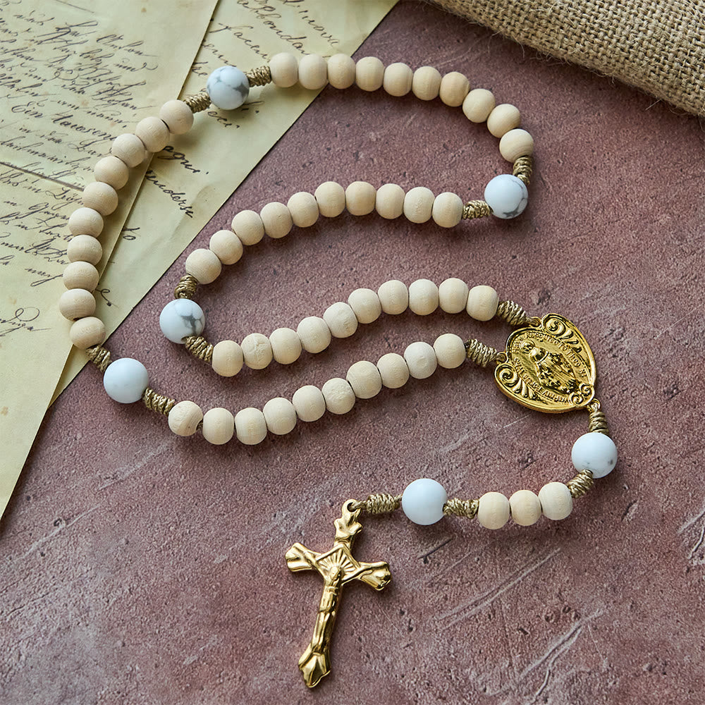 Christianartworkshop Rosenkranz aus Holz für stille Andacht: Türkisfarbene Akzente für das tägliche Gebet - Holz & Türkis - image 0