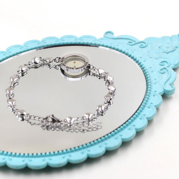 Christianartworkshop Matthäus 17,20 & Lukas 1,37 mit Senfkorn-Armband: Herzglieder mit Zirkon-Punkt-Detail - image 14