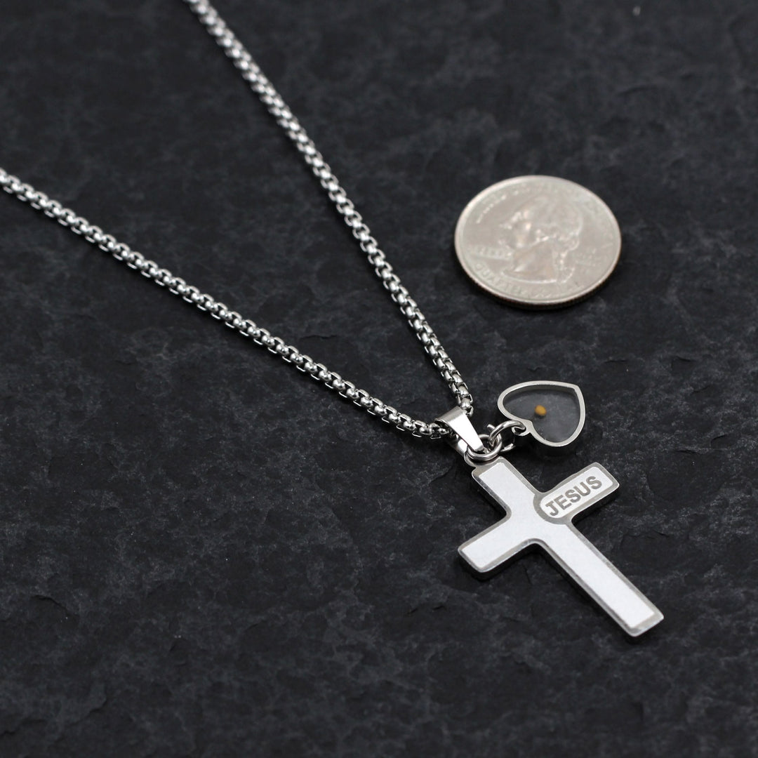Christianartworkshop Halskette mit Jesus-Senfkornkreuz: Ein Symbol für Christi Liebe und die Kraft des Glaubens - image 9