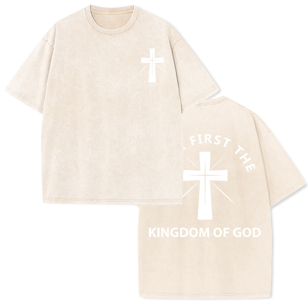 Christianartworkshop „Sucht zuerst das Reich Gottes“ Unisex-T-Shirt (vorgewaschen) - Aprikose - 5XL - image 12