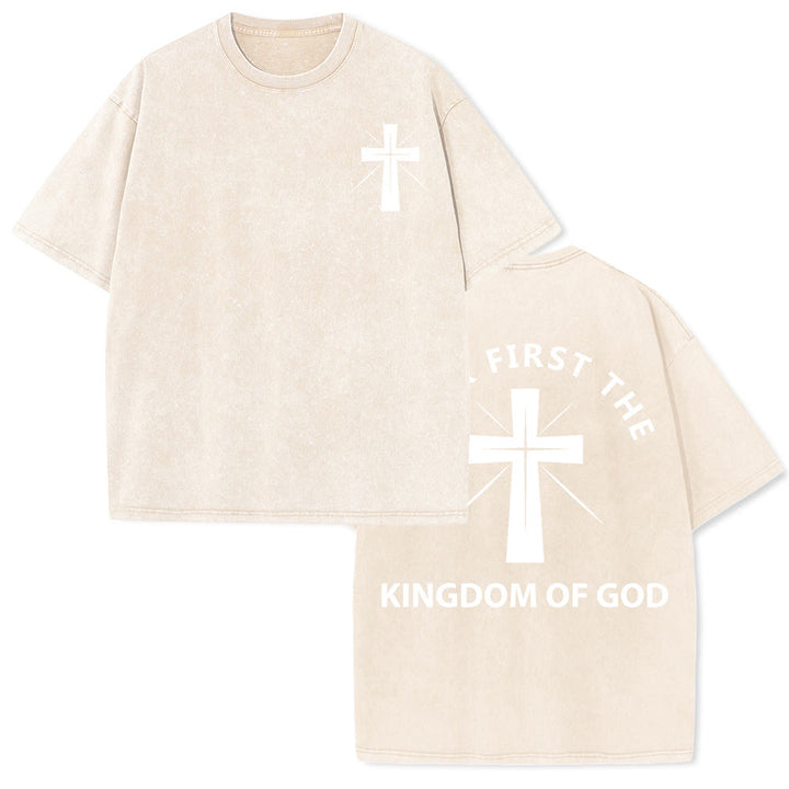 Christianartworkshop „Sucht zuerst das Reich Gottes“ Unisex-T-Shirt (vorgewaschen) - Aprikose - 5XL - image 12
