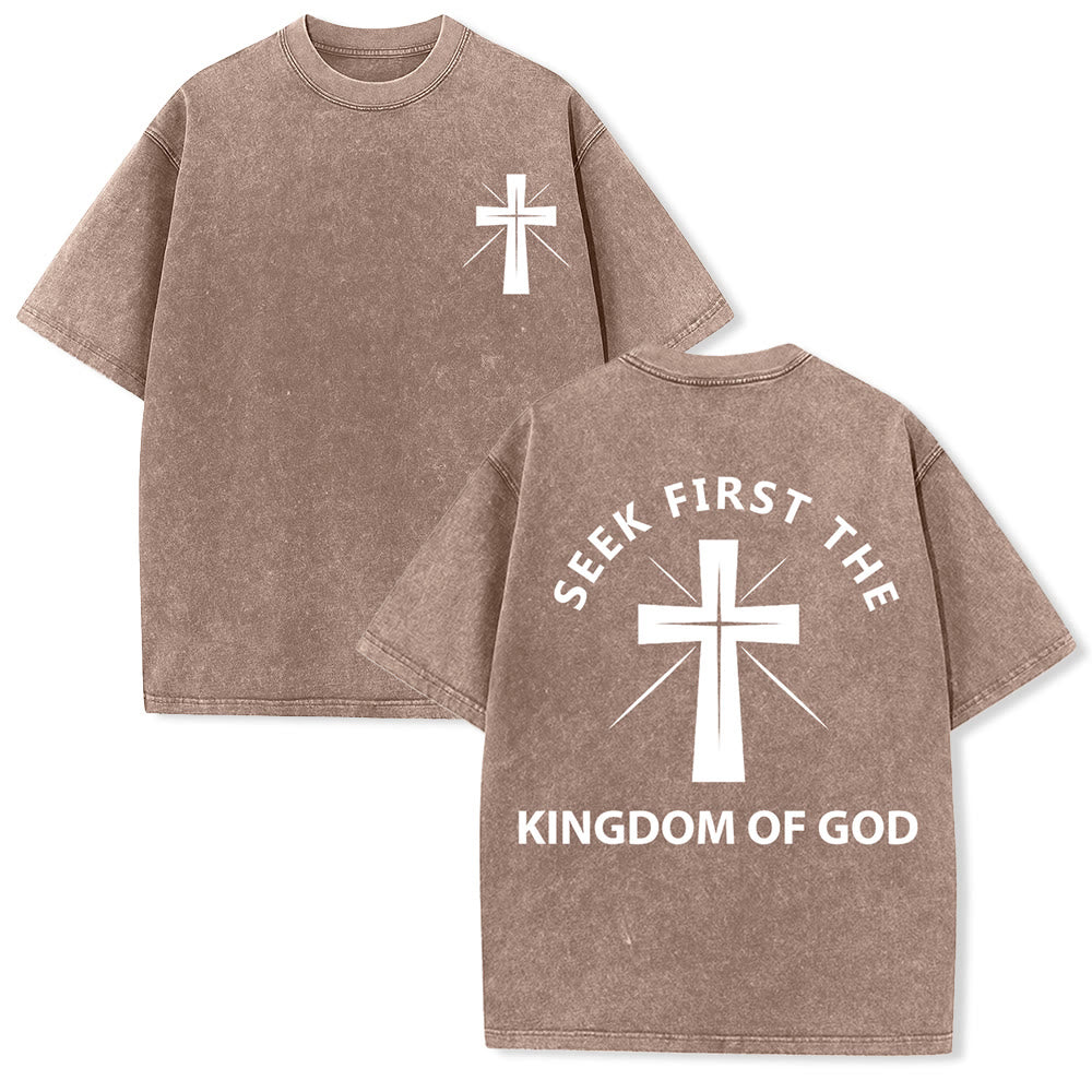 Christianartworkshop „Sucht zuerst das Reich Gottes“ Unisex-T-Shirt (vorgewaschen) - Kaffee - 5XL - image 15