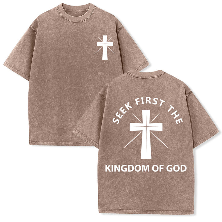 Christianartworkshop „Sucht zuerst das Reich Gottes“ Unisex-T-Shirt (vorgewaschen) - Kaffee - 5XL - image 15