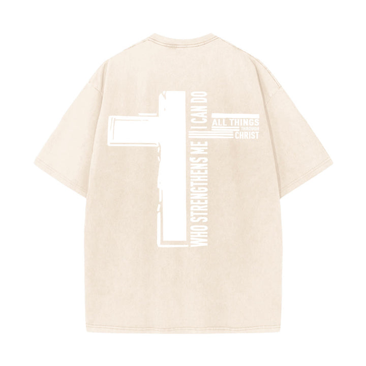 Christianartworkshop Gott ist gut – Philipper 4,13 – Unisex-T-Shirt mit Kreuzmotiv - image 16