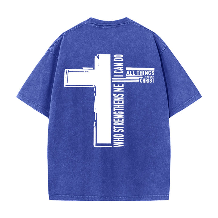 Christianartworkshop Gott ist gut – Philipper 4,13 – Unisex-T-Shirt mit Kreuzmotiv - image 19