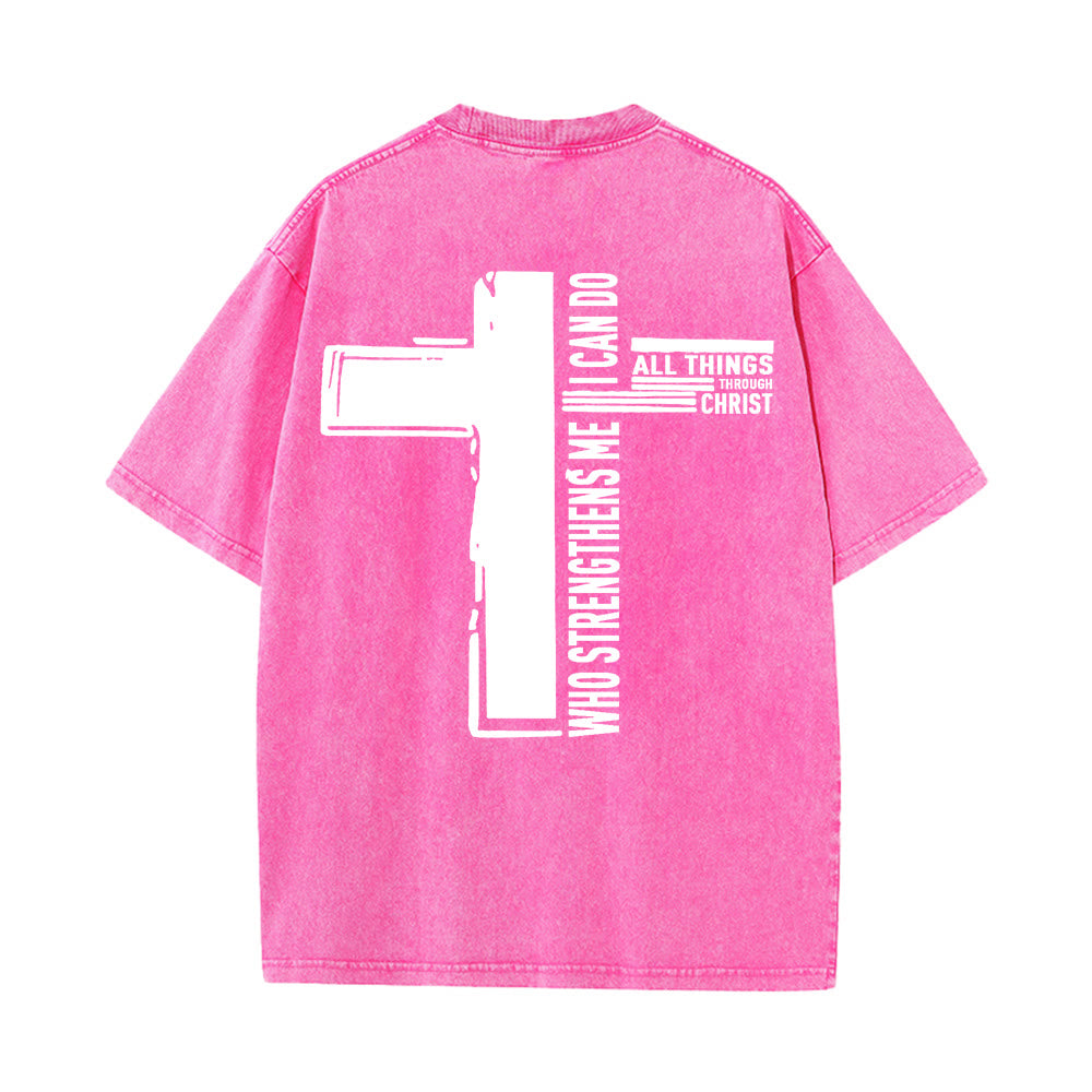 Christianartworkshop Gott ist gut – Philipper 4,13 – Unisex-T-Shirt mit Kreuzmotiv - image 25