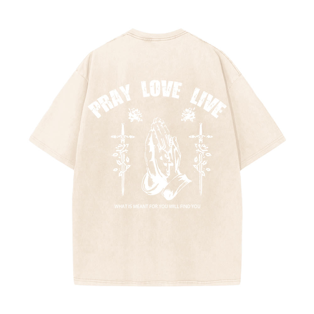 Christianartworkshop So Gott will, bete, liebe, lebe – Unisex-T-Shirt (vorgewaschen) - image 19