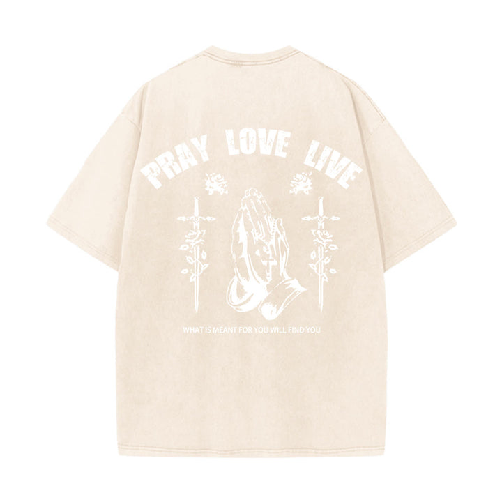 Christianartworkshop So Gott will, bete, liebe, lebe – Unisex-T-Shirt (vorgewaschen) - image 19