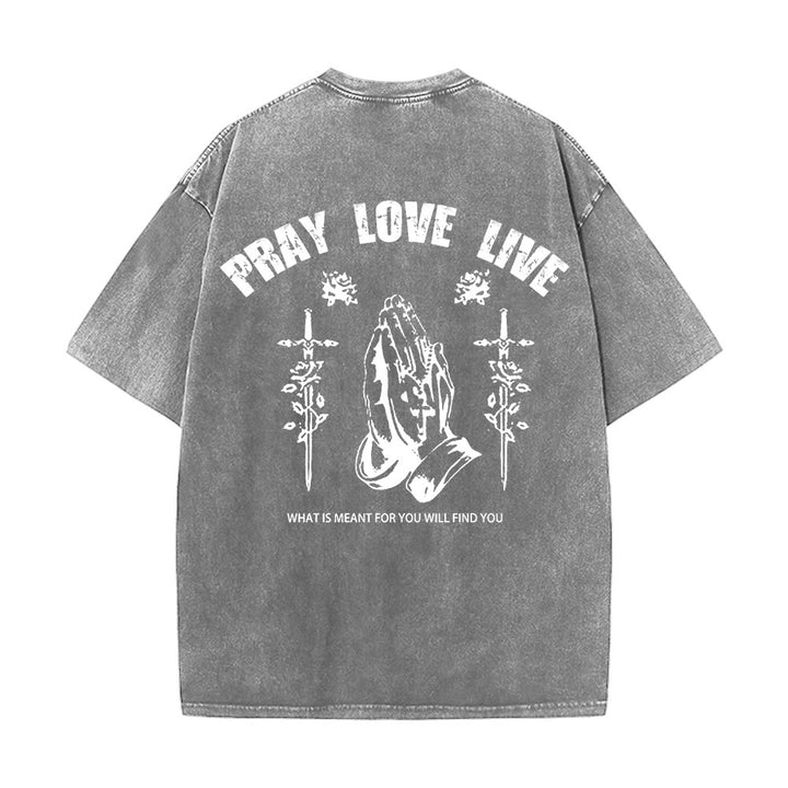 Christianartworkshop So Gott will, bete, liebe, lebe – Unisex-T-Shirt (vorgewaschen) - image 7