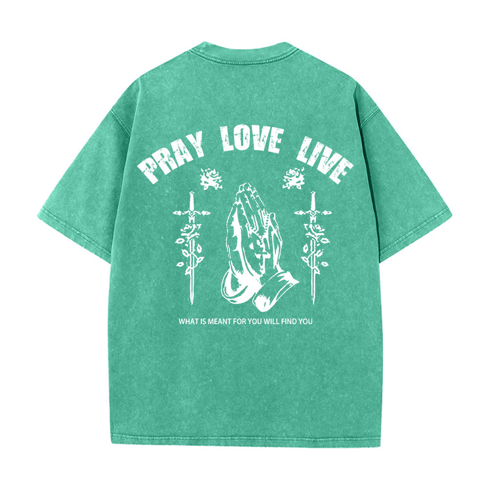 Christianartworkshop So Gott will, bete, liebe, lebe – Unisex-T-Shirt (vorgewaschen) - image 10