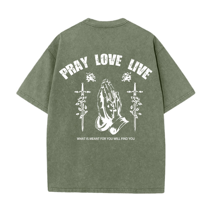 Christianartworkshop So Gott will, bete, liebe, lebe – Unisex-T-Shirt (vorgewaschen) - image 13