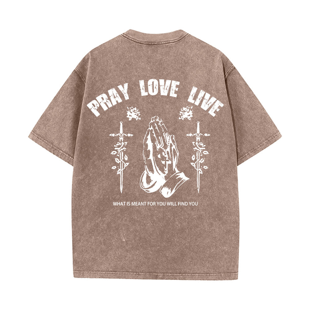 Christianartworkshop So Gott will, bete, liebe, lebe – Unisex-T-Shirt (vorgewaschen) - image 16