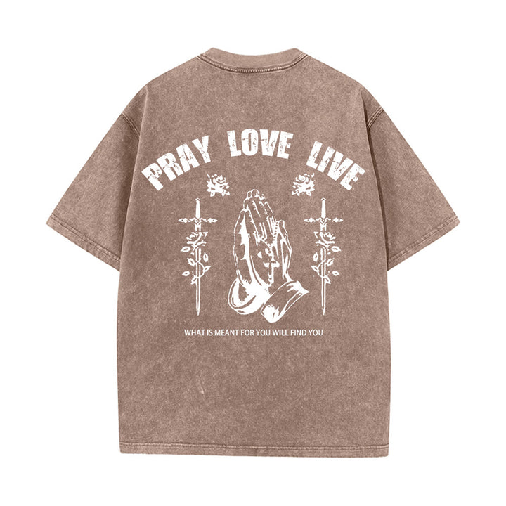 Christianartworkshop So Gott will, bete, liebe, lebe – Unisex-T-Shirt (vorgewaschen) - image 16