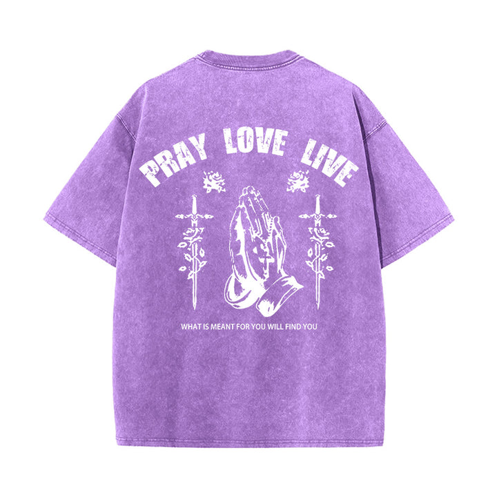 Christianartworkshop So Gott will, bete, liebe, lebe – Unisex-T-Shirt (vorgewaschen) - image 22