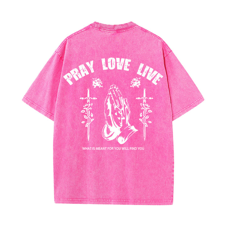 Christianartworkshop So Gott will, bete, liebe, lebe – Unisex-T-Shirt (vorgewaschen) - image 25
