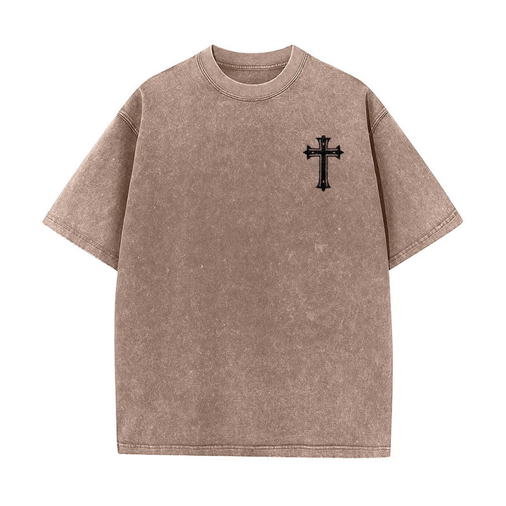 Christianartworkshop Starker Körper, starker Glaube, Kreuzkrone, Unisex-T-Shirt (vorgewaschen) - image 14