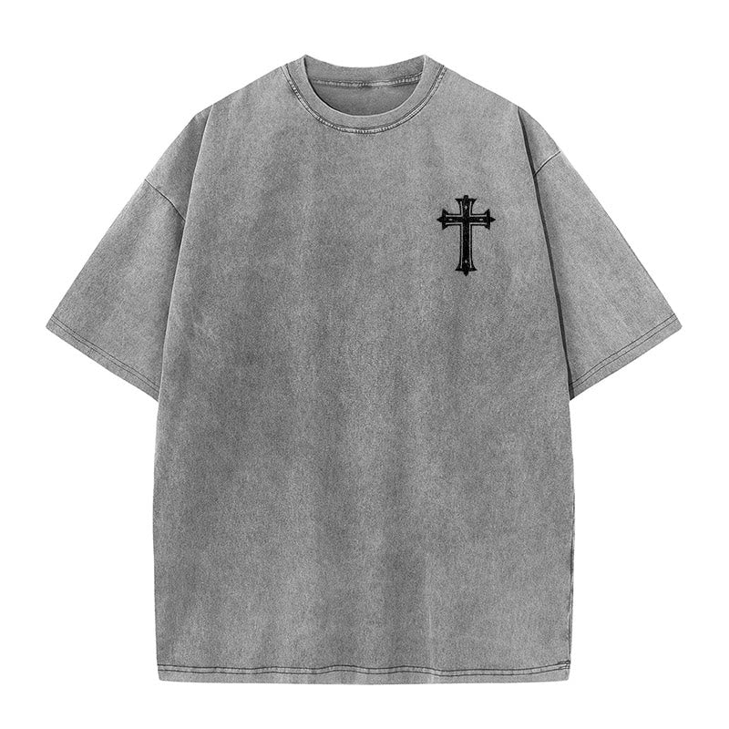 Christianartworkshop Starker Körper, starker Glaube, Kreuzkrone, Unisex-T-Shirt (vorgewaschen) - image 2