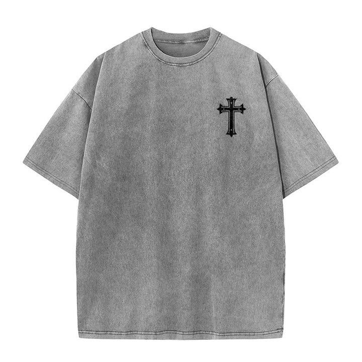 Christianartworkshop Starker Körper, starker Glaube, Kreuzkrone, Unisex-T-Shirt (vorgewaschen) - image 2