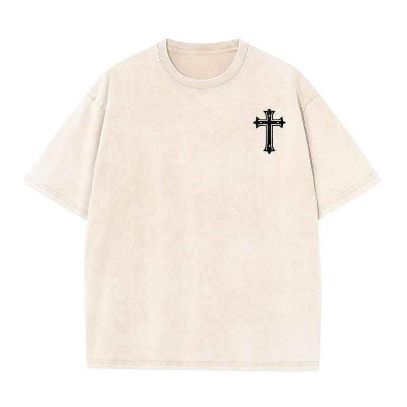 Christianartworkshop Starker Körper, starker Glaube, Kreuzkrone, Unisex-T-Shirt (vorgewaschen) - image 17