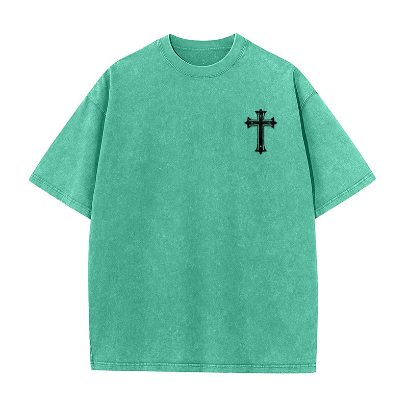 Christianartworkshop Starker Körper, starker Glaube, Kreuzkrone, Unisex-T-Shirt (vorgewaschen) - image 8