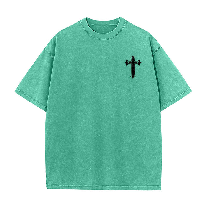 Christianartworkshop Starker Körper, starker Glaube, Kreuzkrone, Unisex-T-Shirt (vorgewaschen) - image 8