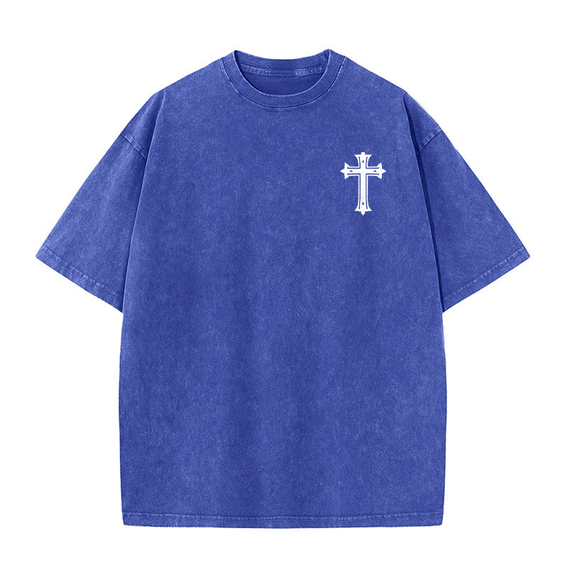 Christianartworkshop Starker Körper, starker Glaube, Kreuzkrone, Unisex-T-Shirt (vorgewaschen) - image 20