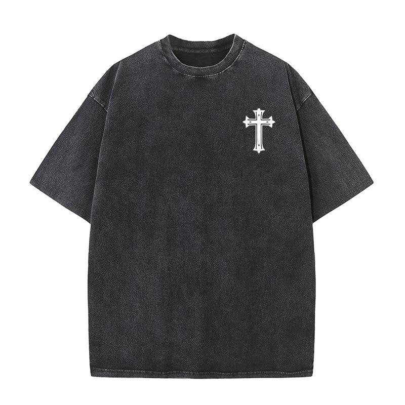 Christianartworkshop Starker Körper, starker Glaube, Kreuzkrone, Unisex-T-Shirt (vorgewaschen) - image 5