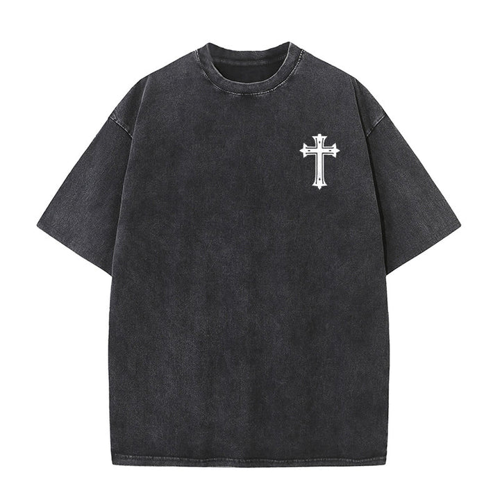 Christianartworkshop Starker Körper, starker Glaube, Kreuzkrone, Unisex-T-Shirt (vorgewaschen) - image 5