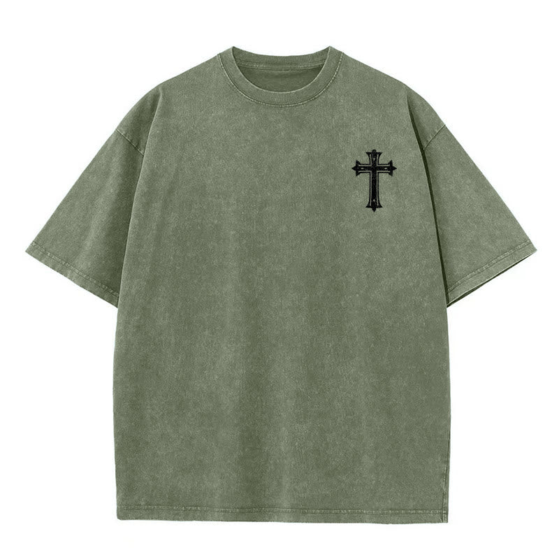 Christianartworkshop Starker Körper, starker Glaube, Kreuzkrone, Unisex-T-Shirt (vorgewaschen) - image 11