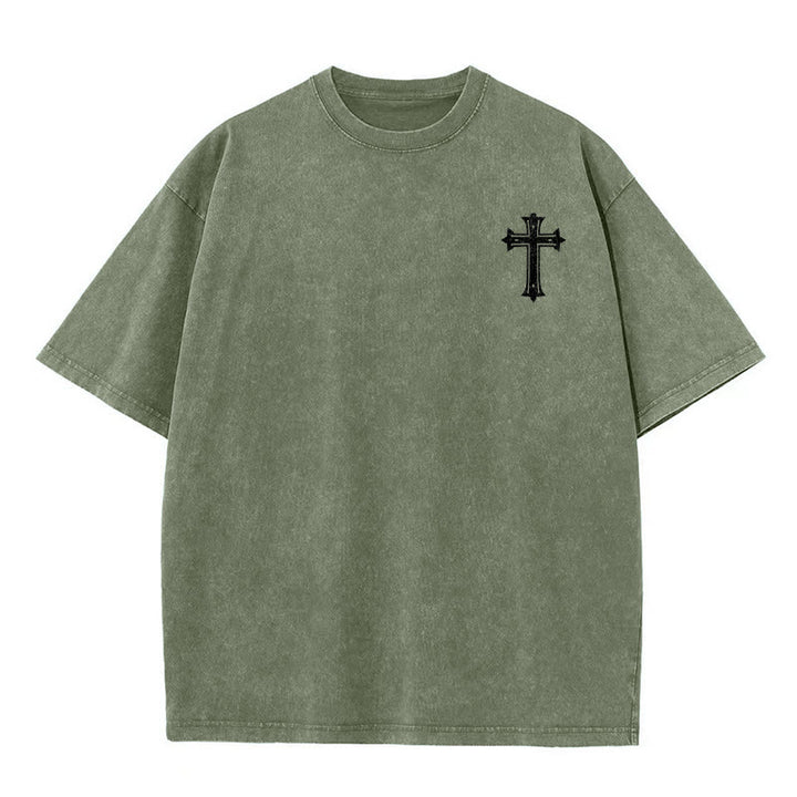Christianartworkshop Starker Körper, starker Glaube, Kreuzkrone, Unisex-T-Shirt (vorgewaschen) - image 11