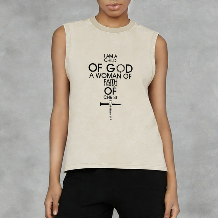 Christianartworkshop Kind Gottes, Frau des Glaubens, Unisex-Tanktop (gewaschen) - image 11