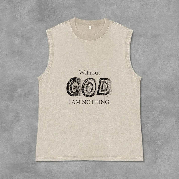 Christianartworkshop Ohne Gott bin ich nichts Unisex-Tanktop - Beige - 2XL - image 9