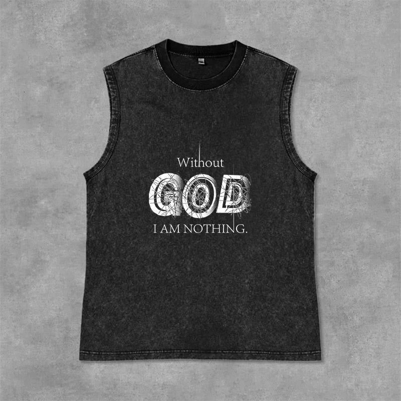 Christianartworkshop Ohne Gott bin ich nichts Unisex-Tanktop - Schwarz - 2XL - image 0