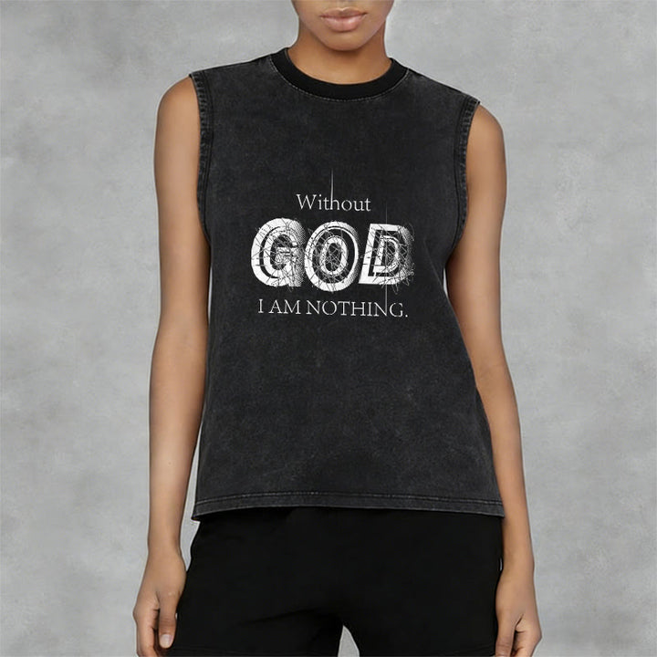 Christianartworkshop Ohne Gott bin ich nichts Unisex-Tanktop - image 2