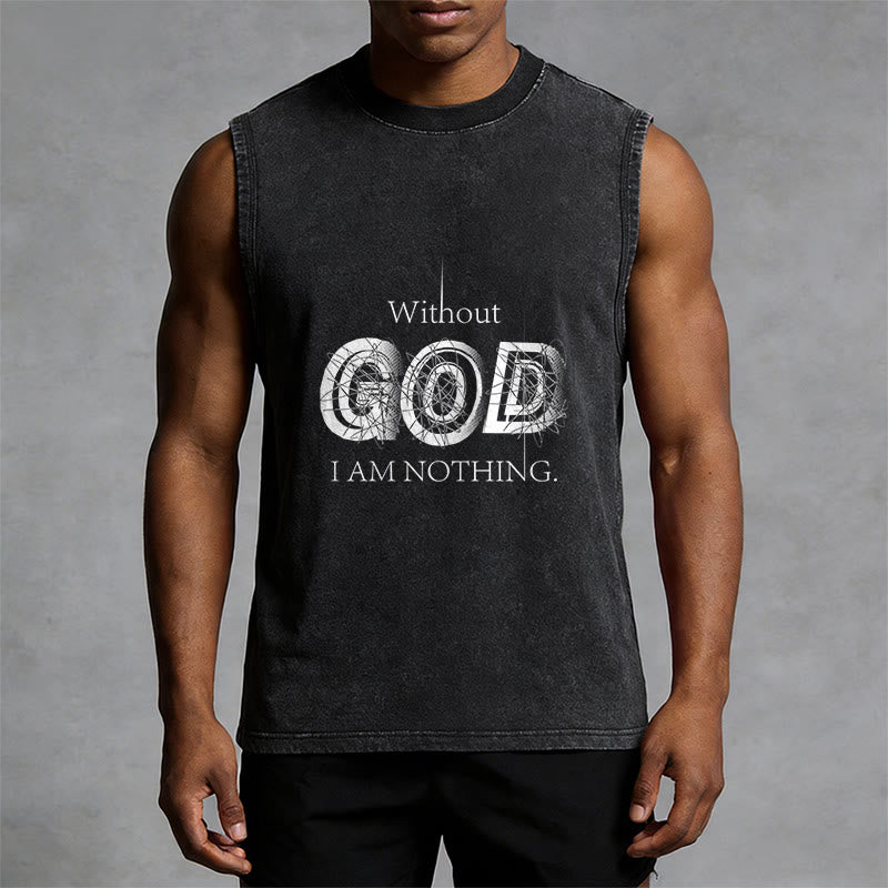 Christianartworkshop Ohne Gott bin ich nichts Unisex-Tanktop - image 1
