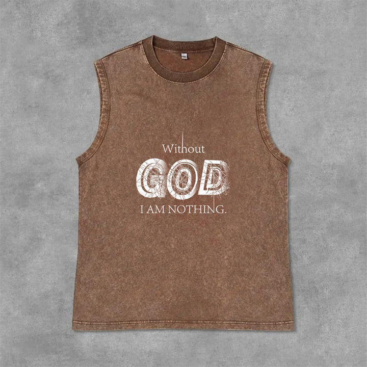 Christianartworkshop Ohne Gott bin ich nichts Unisex-Tanktop - Braun - 2XL - image 6