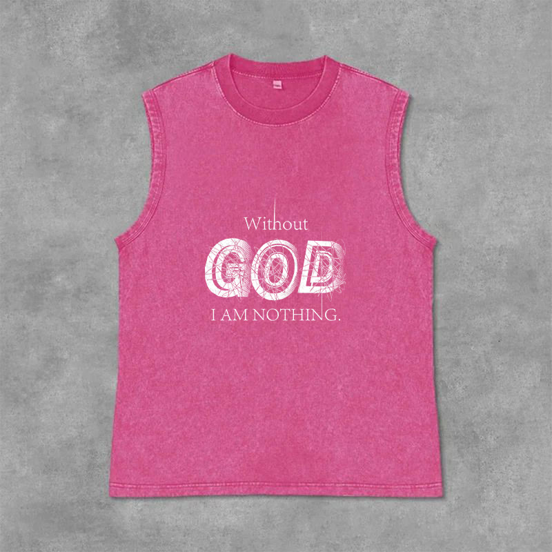 Christianartworkshop Ohne Gott bin ich nichts Unisex-Tanktop - Rosa - 2XL - image 12