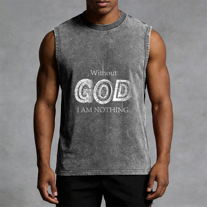 Christianartworkshop Ohne Gott bin ich nichts Unisex-Tanktop - image 4
