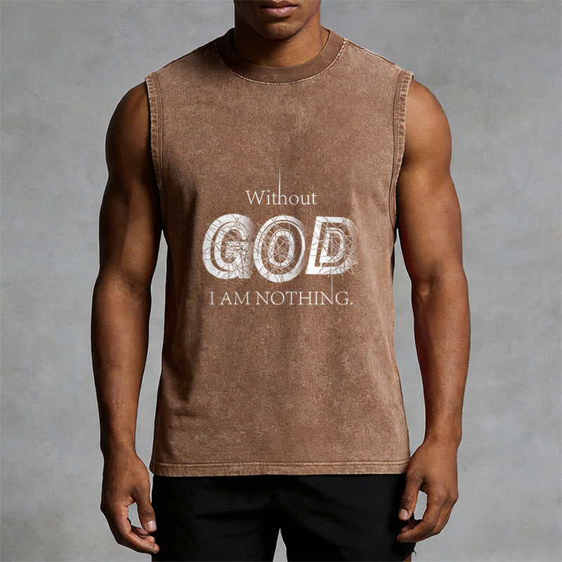 Christianartworkshop Ohne Gott bin ich nichts Unisex-Tanktop - image 7