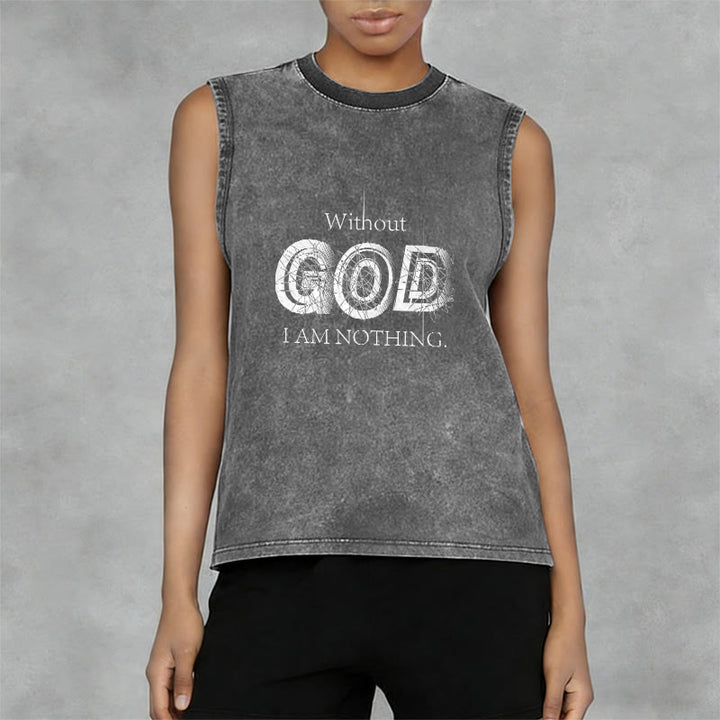 Christianartworkshop Ohne Gott bin ich nichts Unisex-Tanktop - image 5