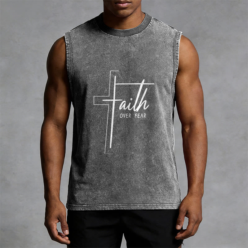 Christianartworkshop Handgeschriebenes Unisex-Tanktop „Glaube statt Angst“ - image 1