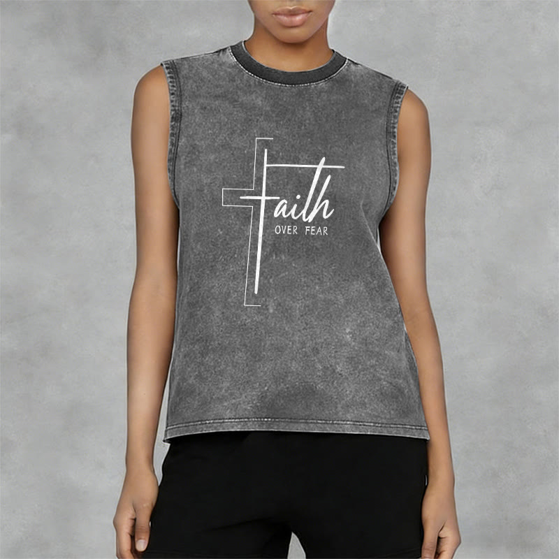 Christianartworkshop Handgeschriebenes Unisex-Tanktop „Glaube statt Angst“ - image 2
