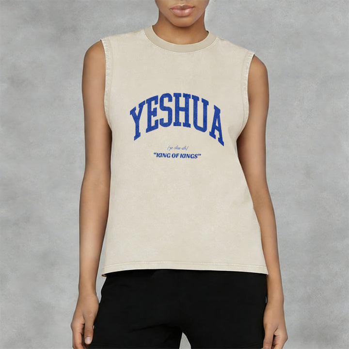 Christianartworkshop Yeshua King Of Kings Unisex-Tanktop (gewaschen) - image 3