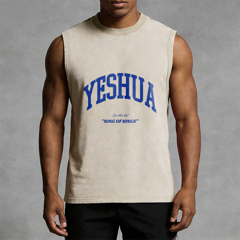 Christianartworkshop Yeshua King Of Kings Unisex-Tanktop (gewaschen) - image 1