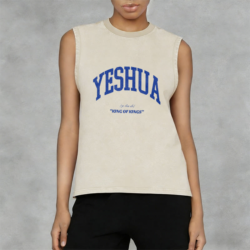 Christianartworkshop Yeshua King Of Kings Unisex-Tanktop (gewaschen) - image 2