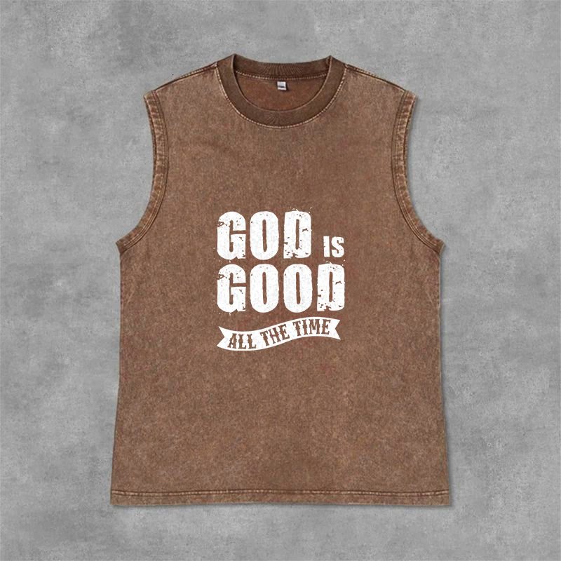 Christianartworkshop Gott ist immer gut Unisex-Tanktop - Braun - 2XL - image 0